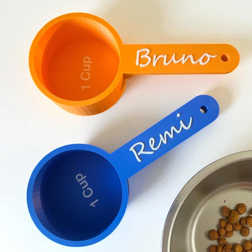 Personalized 3D Printed Pet Measuring Food Scoop Cup | BKPet436