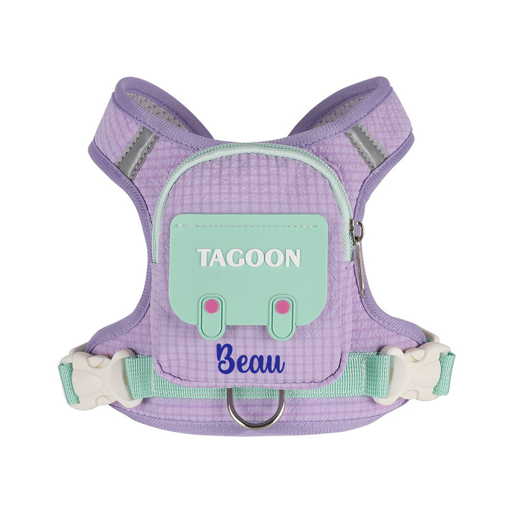 Personalized Cute Mini Backpack Dog Harness | MNAccs113