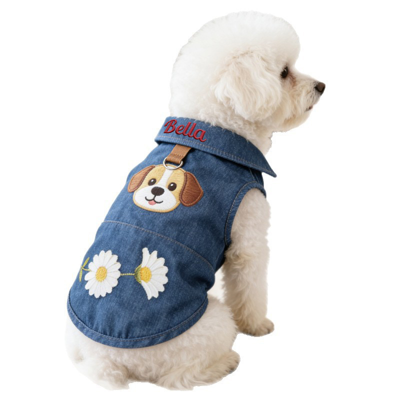 Personalized Pets Lightweight Denim Collar Shirt | MNCloth221