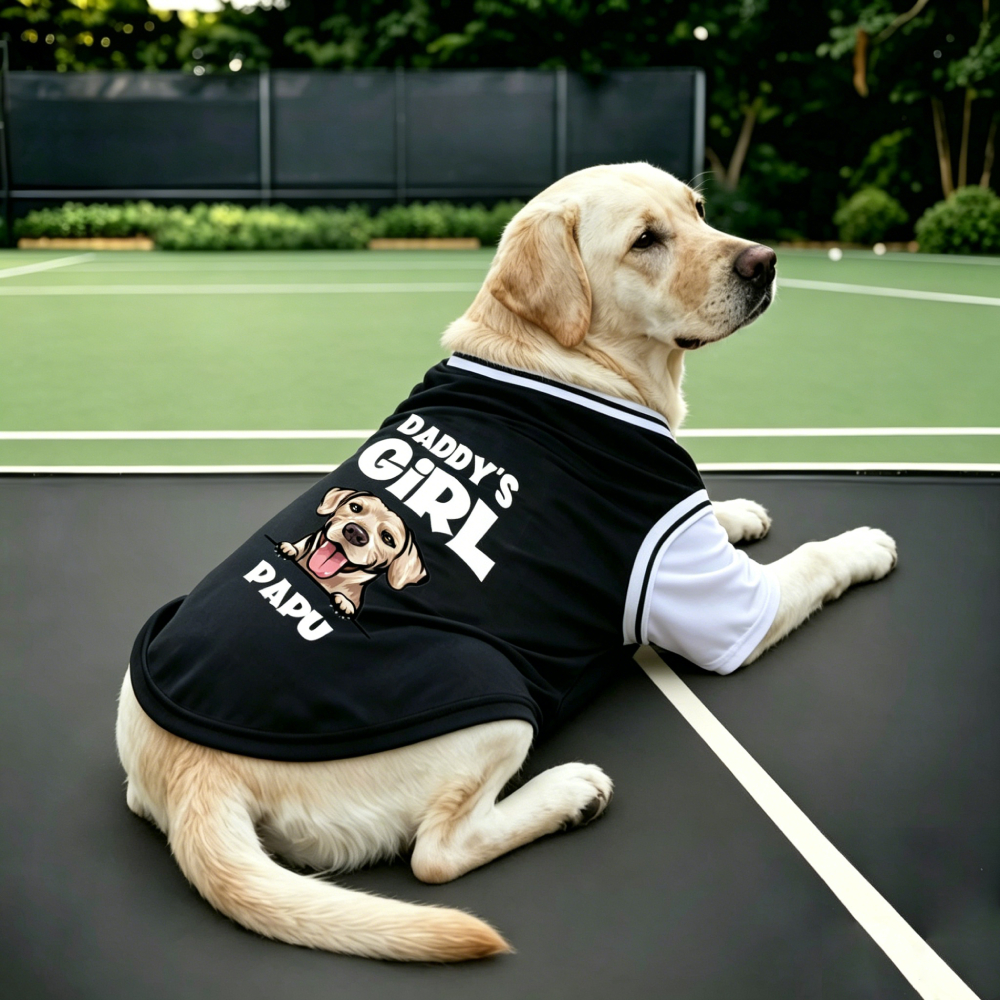 Personalized Big Dog Fun Portrait Fake Two-Piece Jersey Shirt | MNCloth230