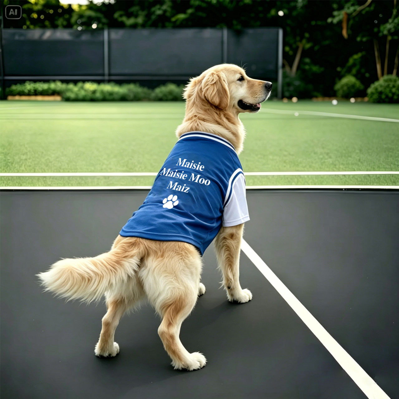 Personalized Big Dog Cozy Nickname Fake Two-Piece Jersey Dog Shirt | MNCloth229