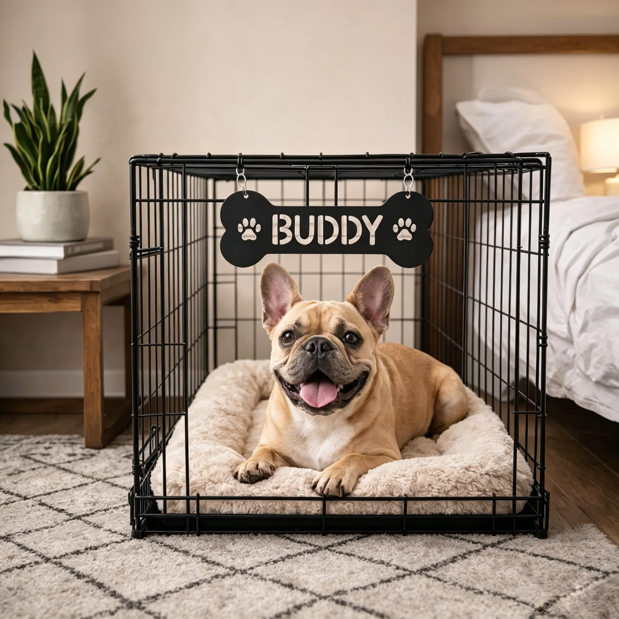 Personalized 3D Printed Dog House Name Bone Hanging Tag | MNHome96