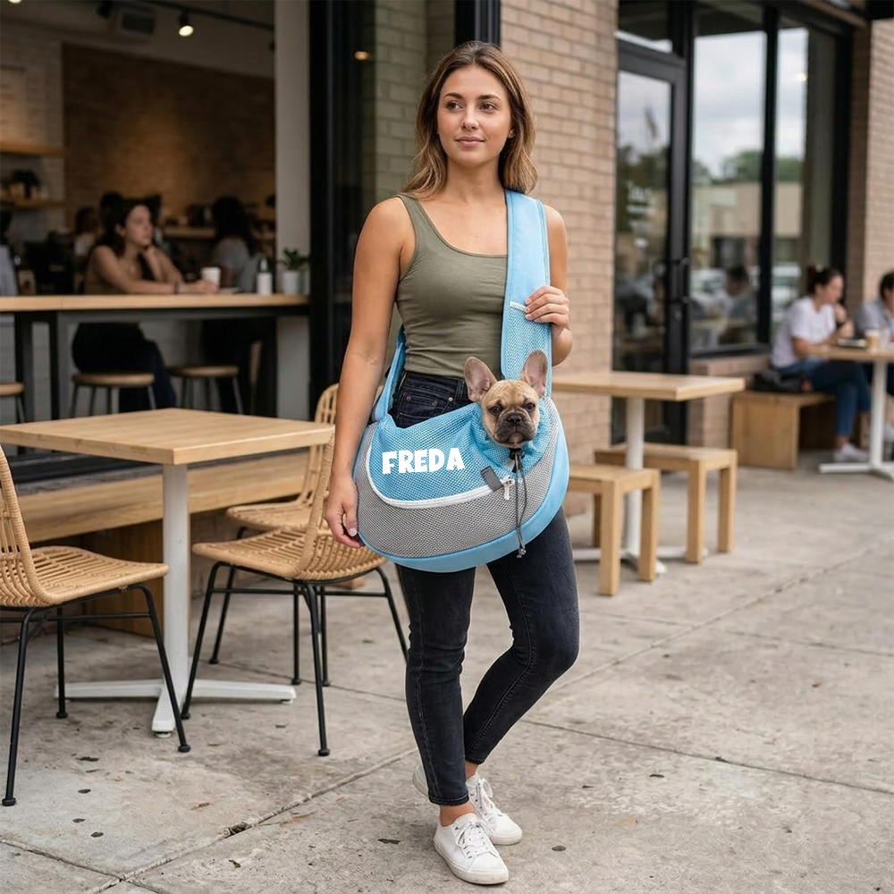 Personalized  Breathable Mesh Sling Pet Carrier Bag | MNHome97