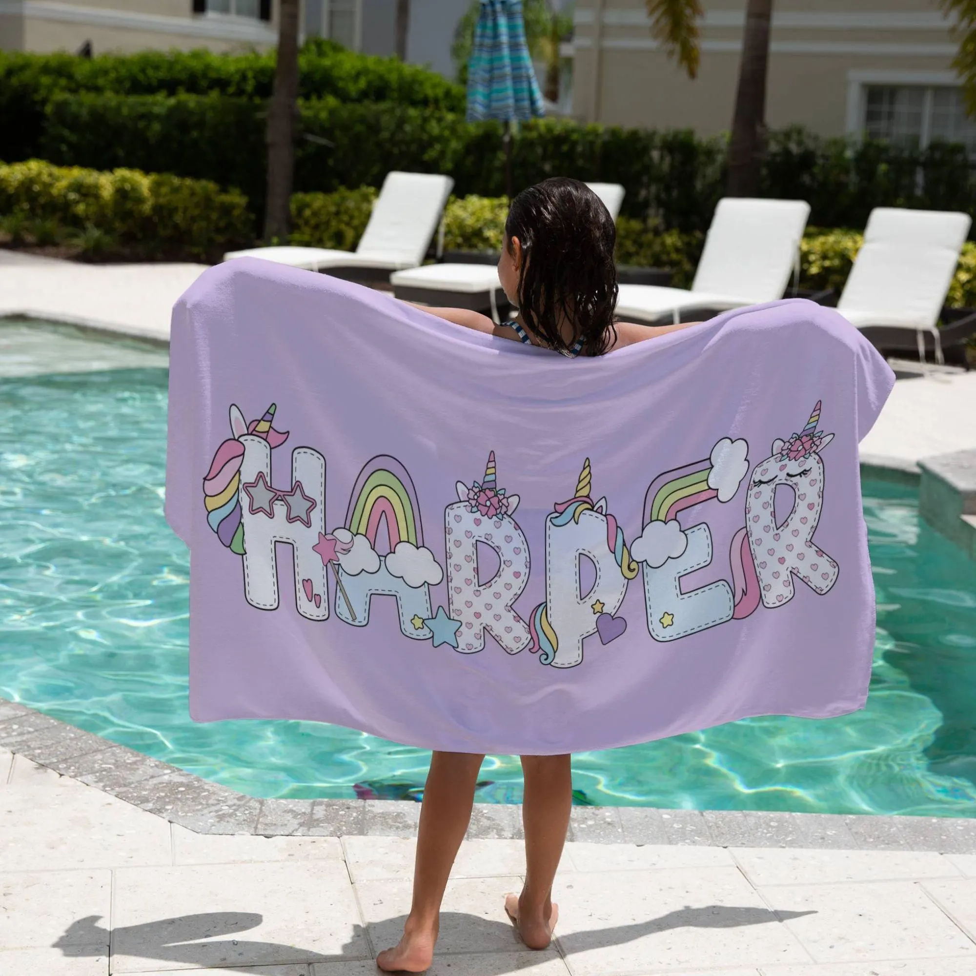 Personalized Lovely Kid Towel for Summer & Beach | CWTowel175
