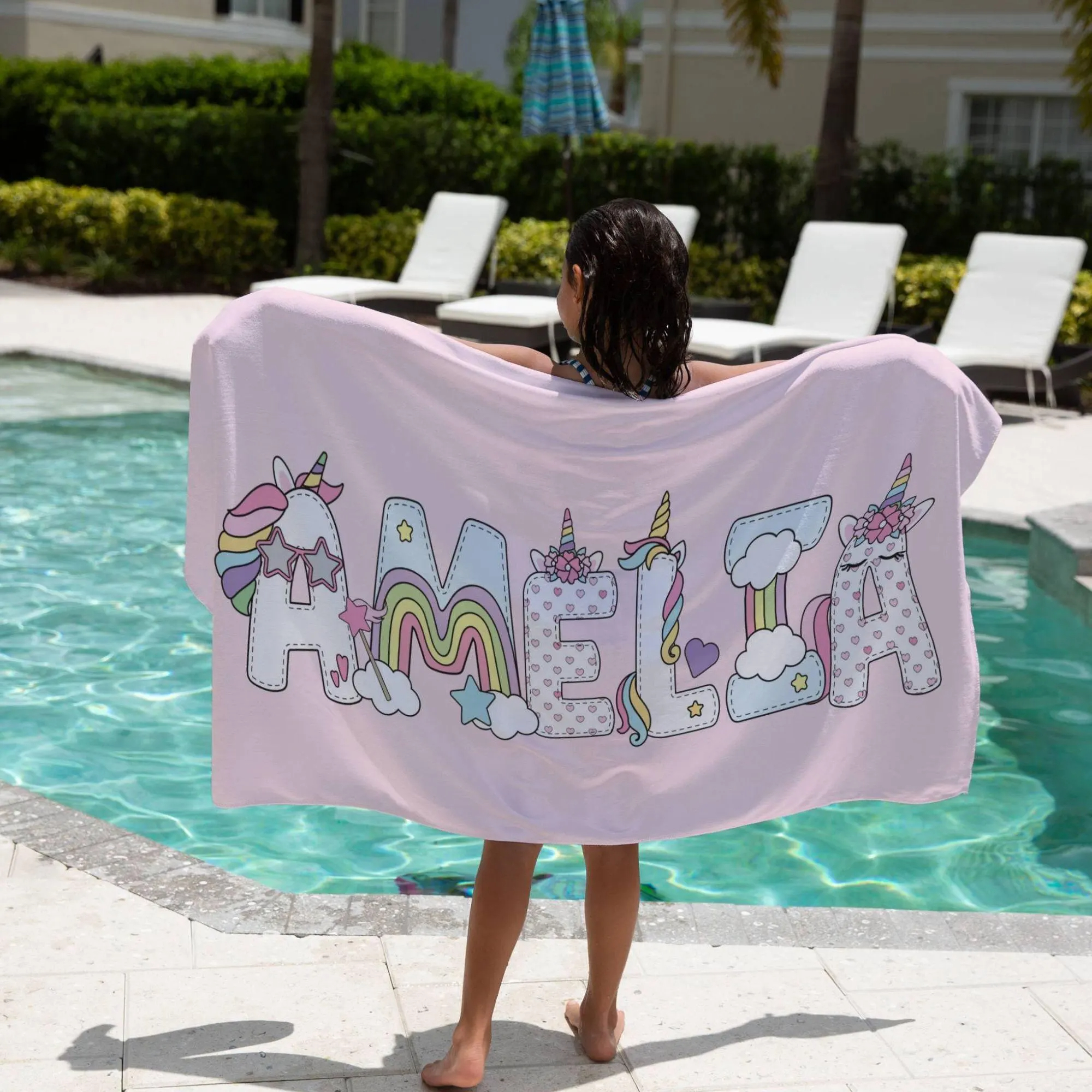 Personalized Lovely Kid Towel for Summer & Beach | CWTowel175