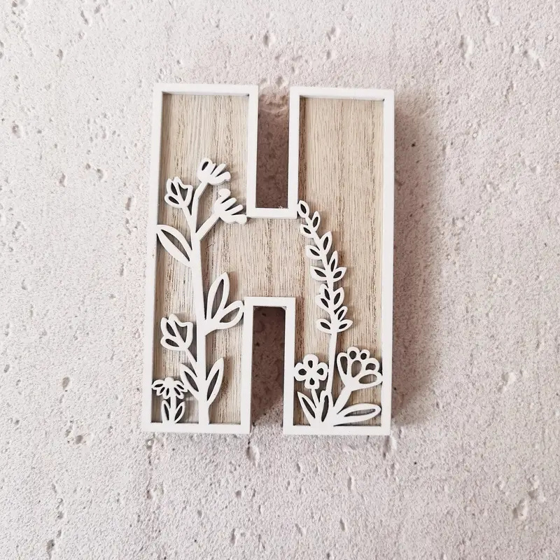 Wildflower Wall Wooden Alphabet Letters Boho Name Sign | CWToy96