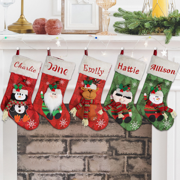 Personalized Embroidered 3D Christmas Stocking | MCGift43
