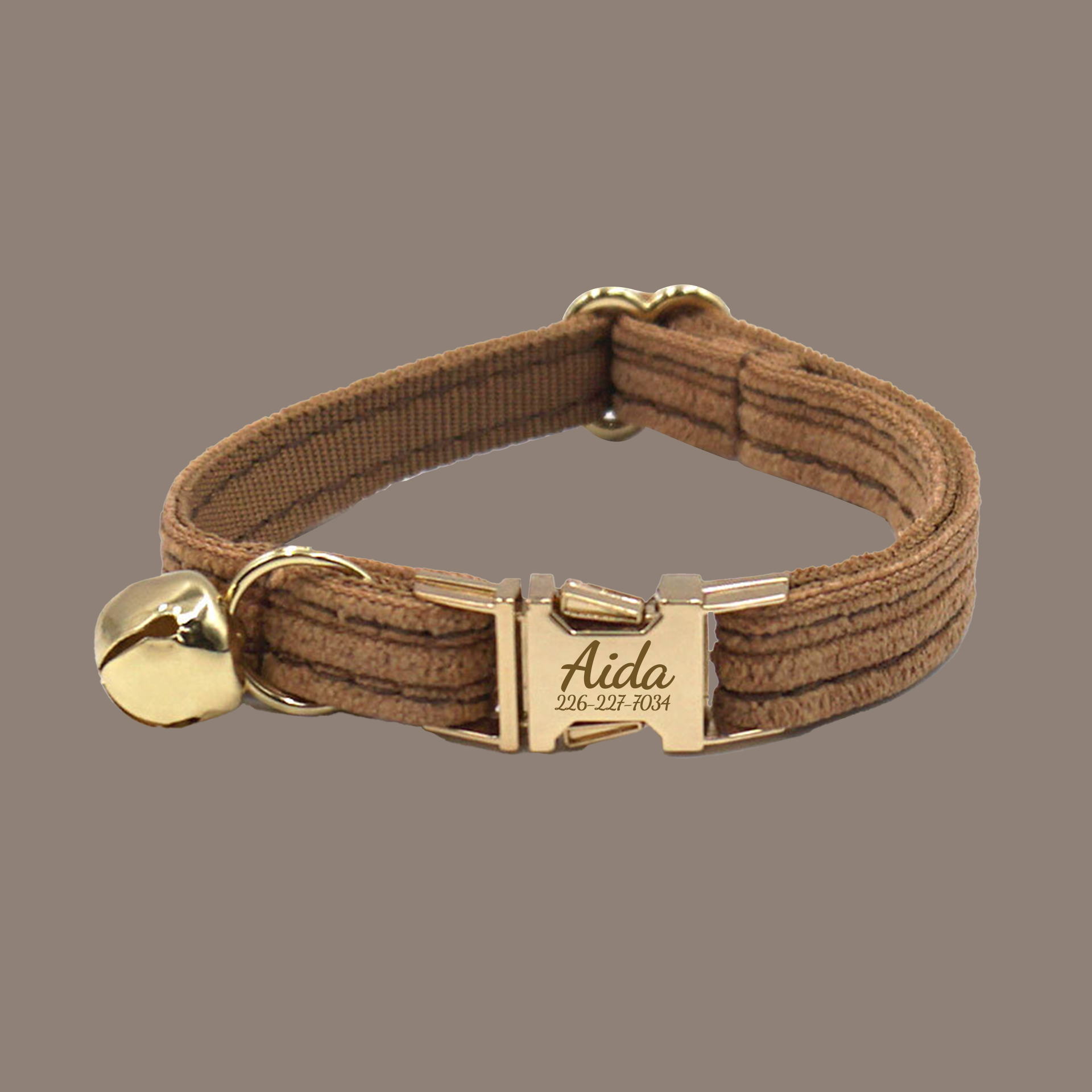 Personalized Velvet Engraved Cat Collar | BKPet95
