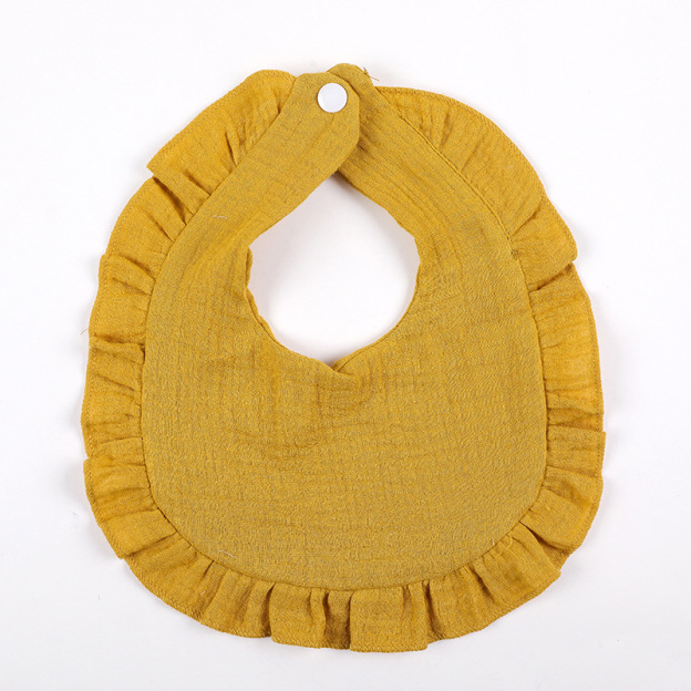 Personalized Embroidered Flowers Letter Baby Cotton Gauze Bibs | CWBaby224