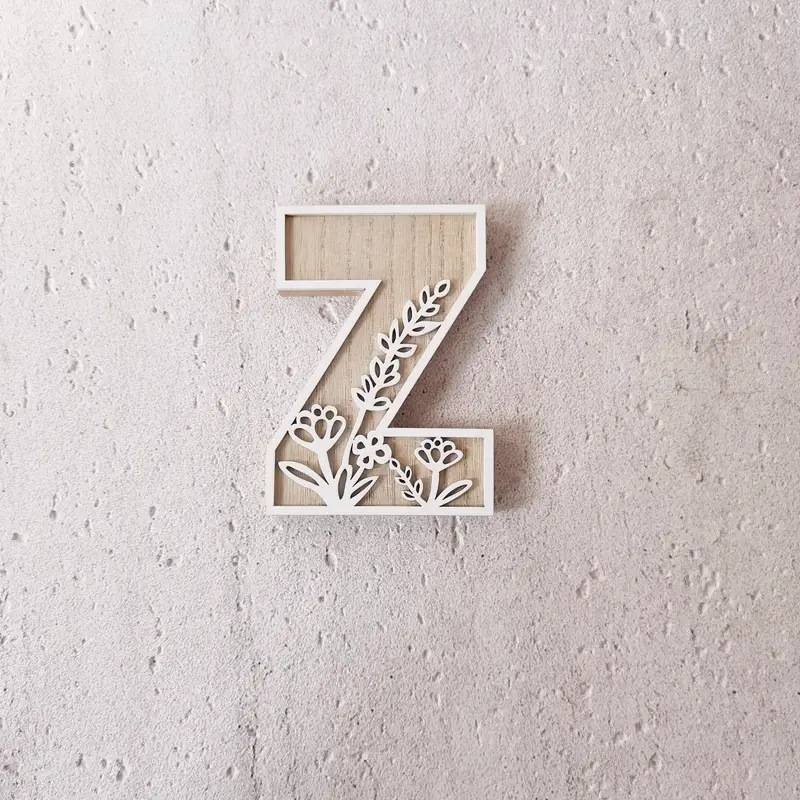 Wildflower Wall Wooden Alphabet Letters Boho Name Sign | CWToy96