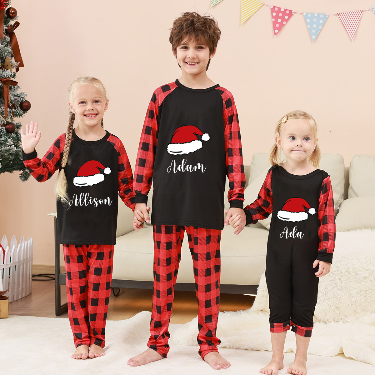 Personalized Matching Family Christmas Pajamas Set | CWFamily06