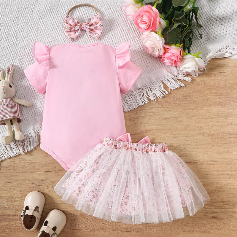 Personalized Baby Girl Happy Easter TUTU Outfit Set | CWBaby182