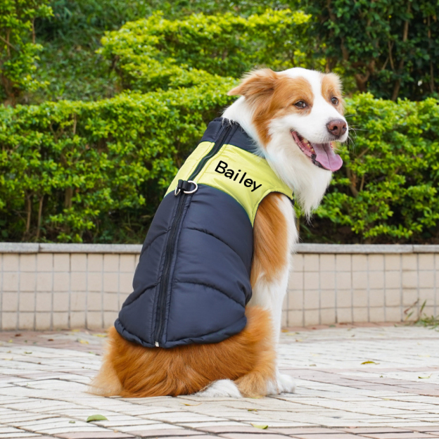 Personalized Pets Warm Puffer Vest | BKPet147