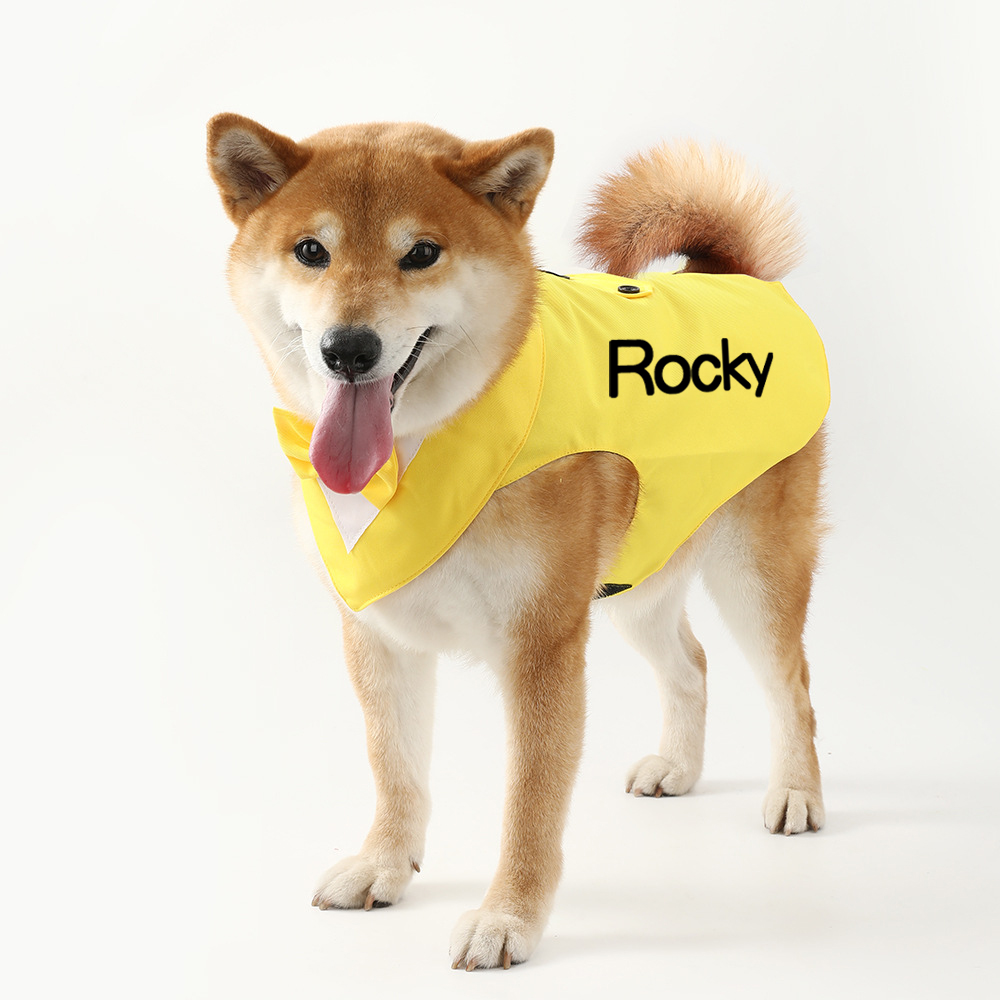 Personalized Pet Gentleman Tail Coat With Bow Collar | BKPet153