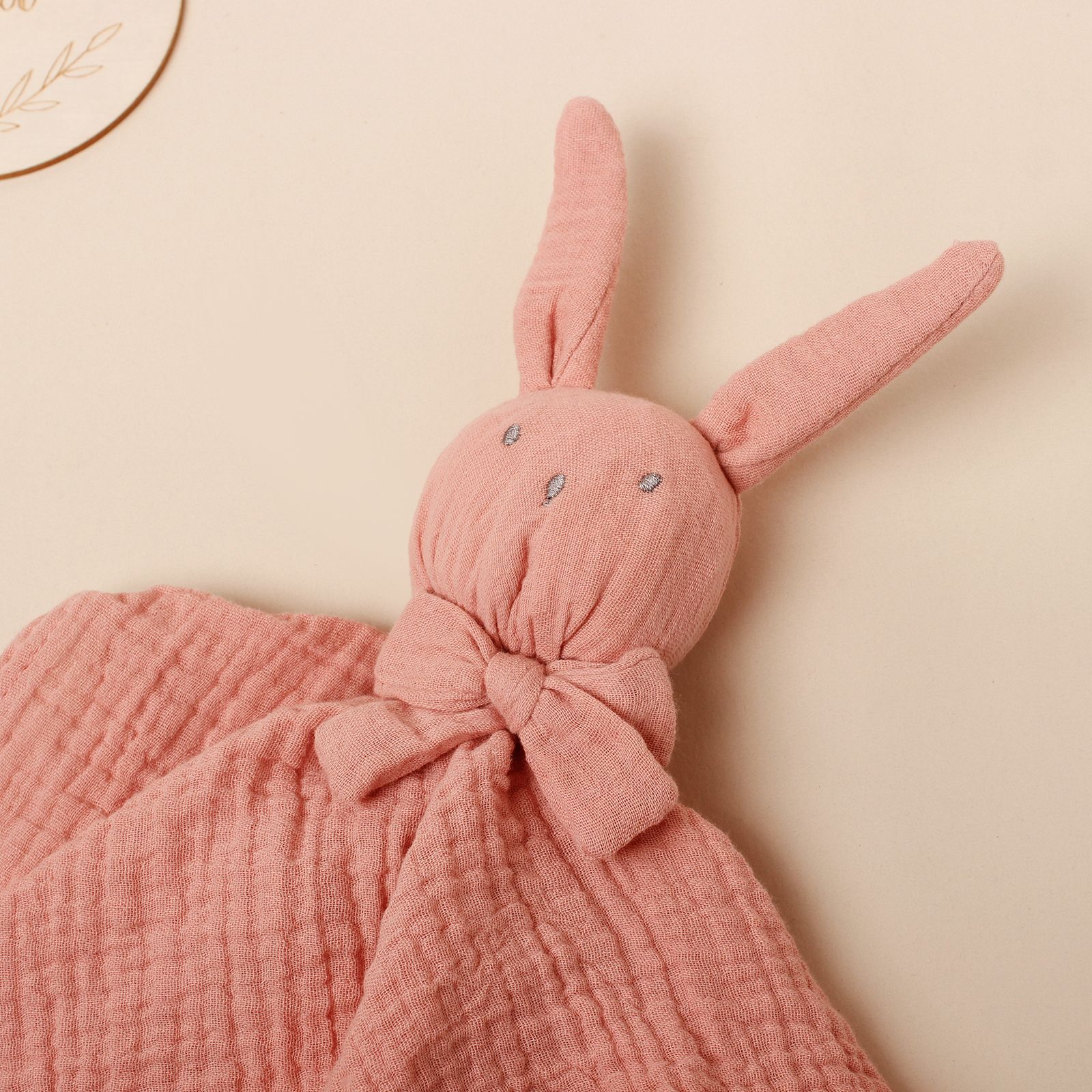 Personalized Baby Embroidery Bunny Soothing Sleep Towel | CWToy137