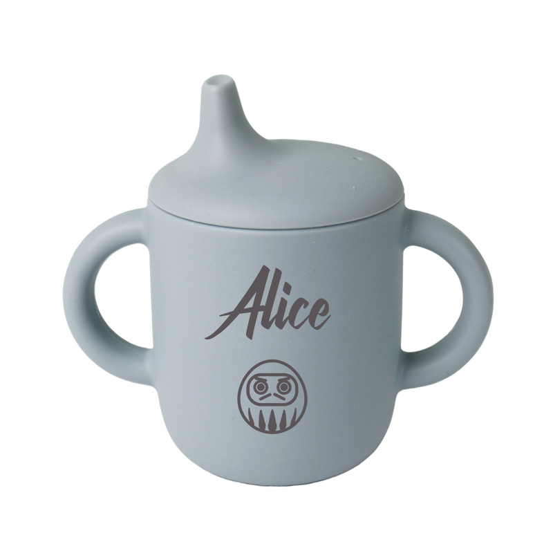 Personalised Baby Food Grade Sippy Silicone Cup  | CWBaby53