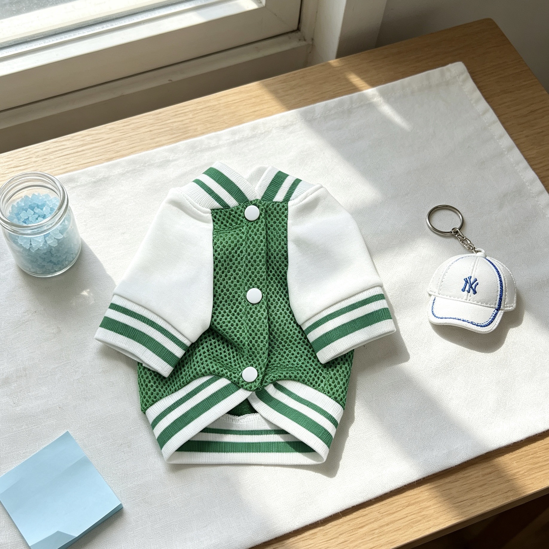 Personalized Embroidered Breathable Mesh Dog Baseball Jacket for Summer | MNCloth242