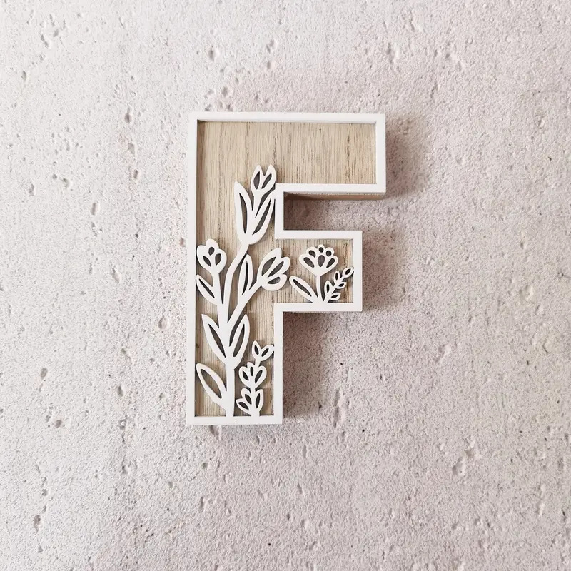 Wildflower Wall Wooden Alphabet Letters Boho Name Sign | CWToy96