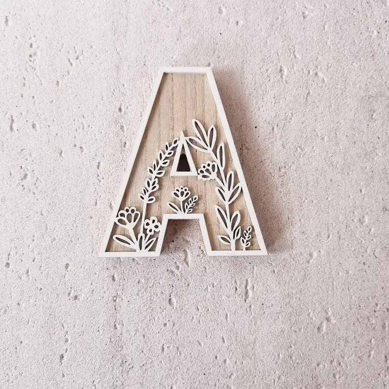 Wildflower Wall Wooden Alphabet Letters Boho Name Sign | CWToy96