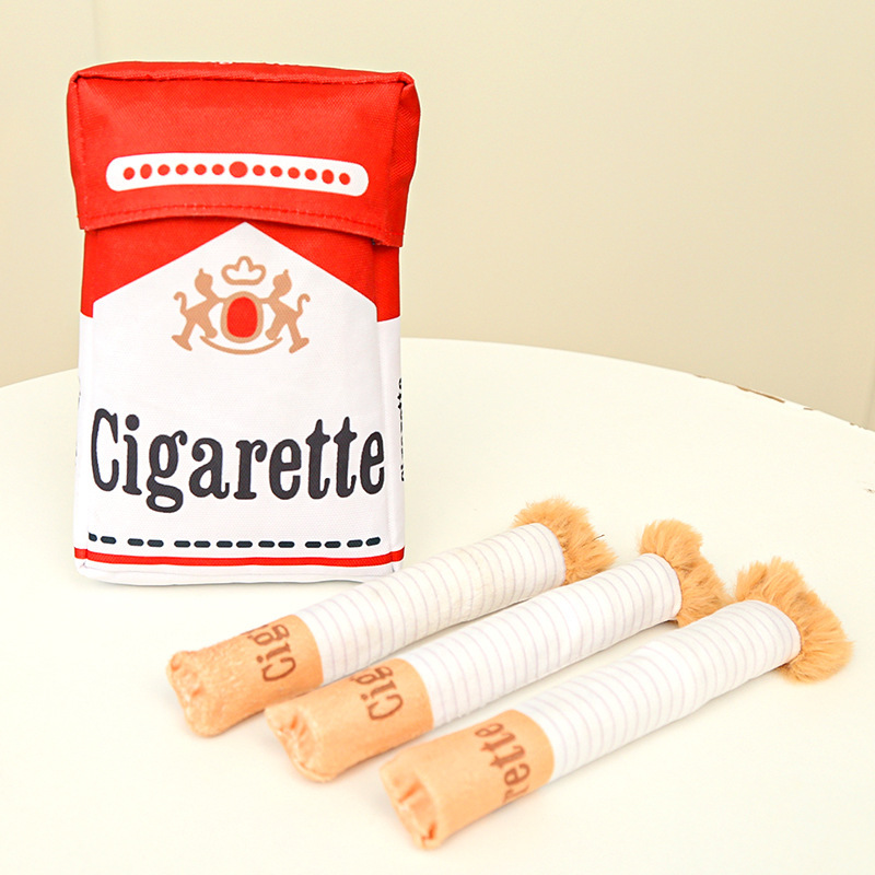 Creative Cigarette Interactive squeaky Plush Dog Toy Set | BKPet384