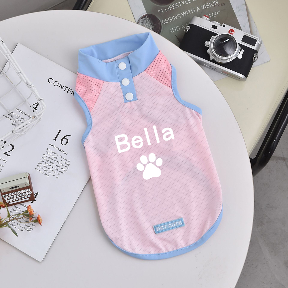 Personalized Pet Stand Collar Summer Cooling Vest For All Breeds | MNCloth238