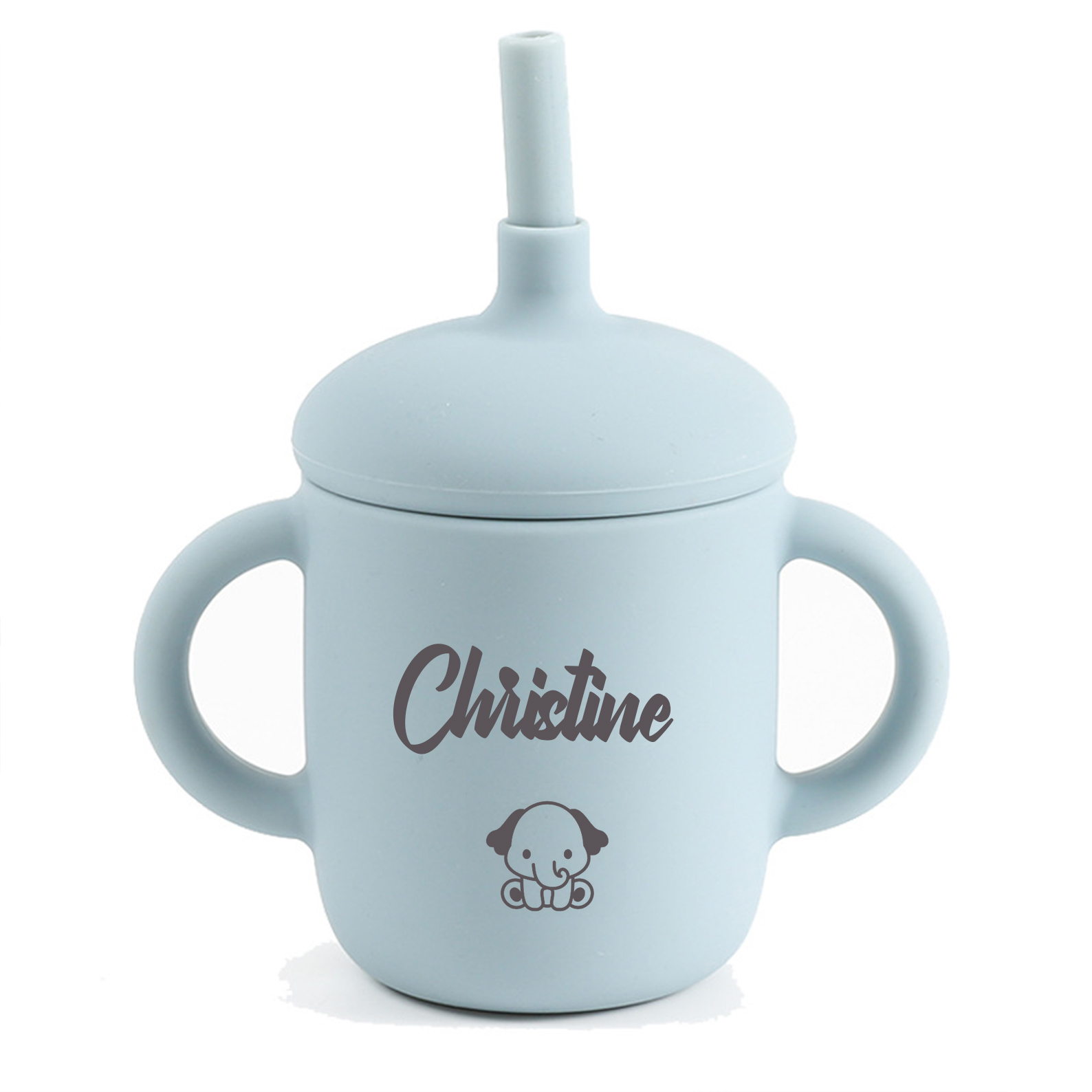 Personalised Baby Food Grade Sippy Silicone Cup  | CWBaby54