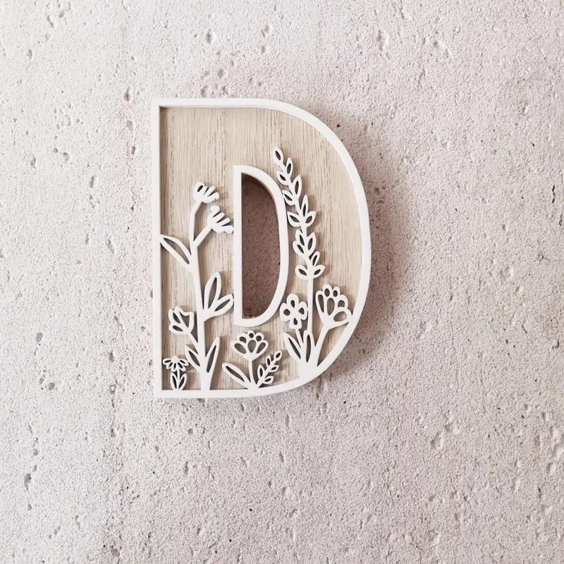 Wildflower Wall Wooden Alphabet Letters Boho Name Sign | CWToy96