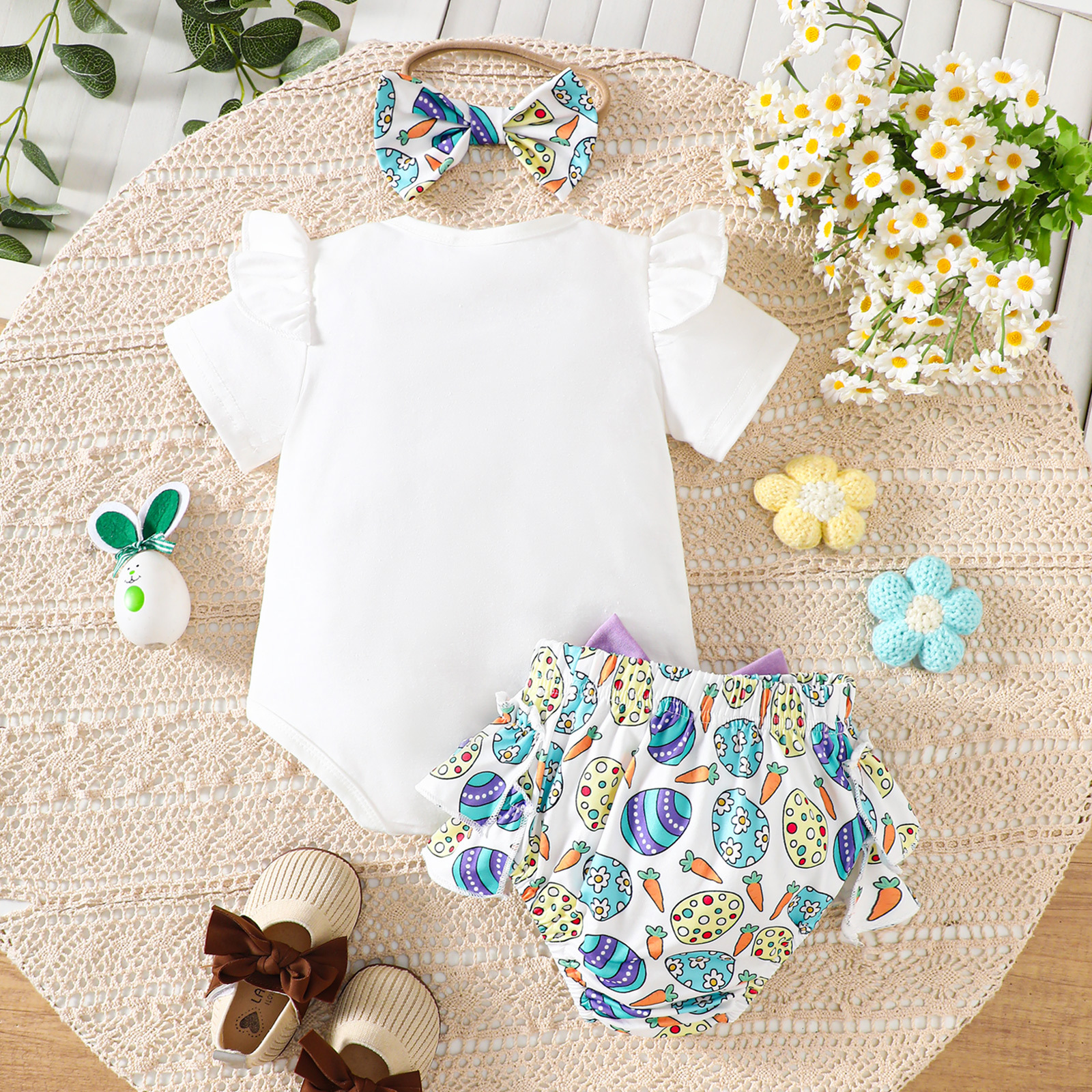 Personalised Baby Girl First Easter Outfit Set | CWBaby184