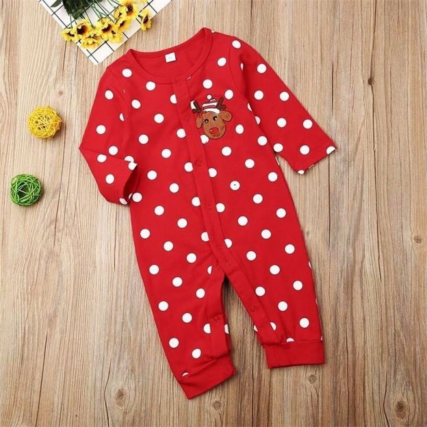 Personalized Baby Lovely Christmas Elk Romper | MCGift113