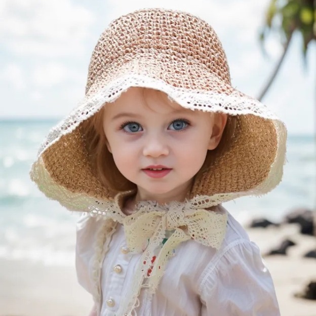 Personalized Summer Leather Patch Straw Hat for Comfort & Unique | CWBeach55