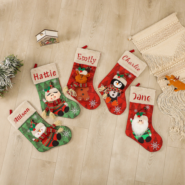 Personalized Embroidered 3D Christmas Stocking | MCGift43