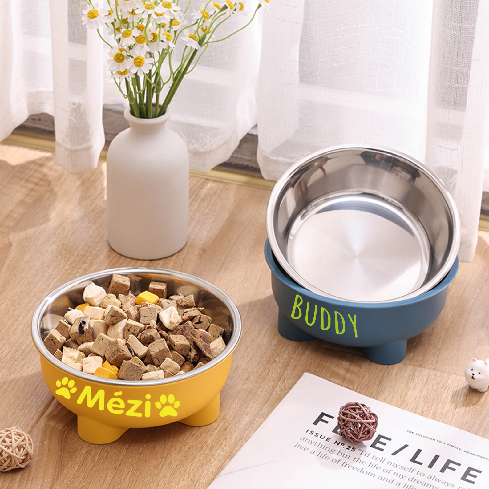 Personalized Stainless Steel Pet Food Bowl  | BKPet64