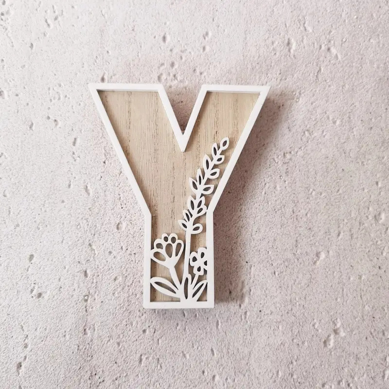 Wildflower Wall Wooden Alphabet Letters Boho Name Sign | CWToy96