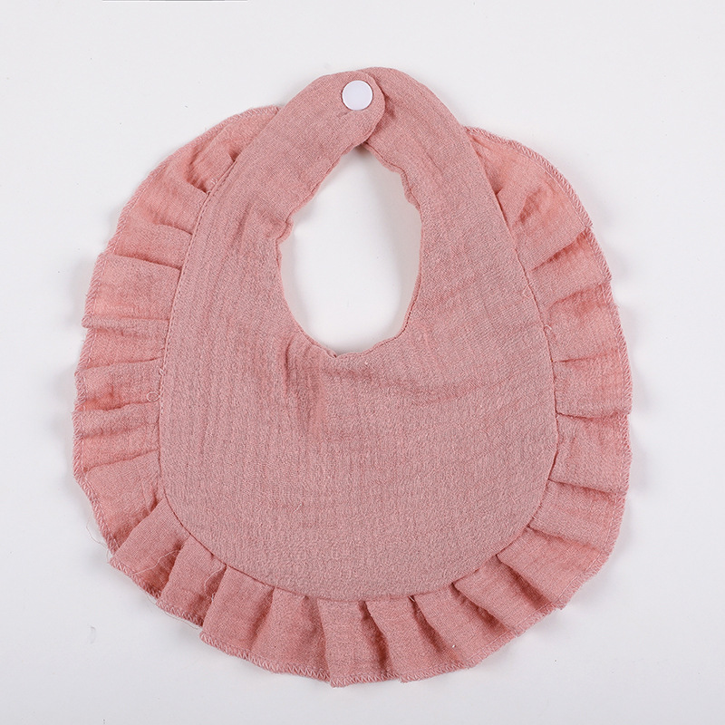 Personalized Embroidered Flowers Letter Baby Cotton Gauze Bibs | CWBaby224