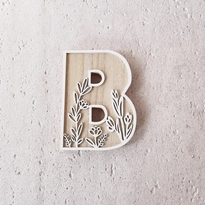 Wildflower Wall Wooden Alphabet Letters Boho Name Sign | CWToy96