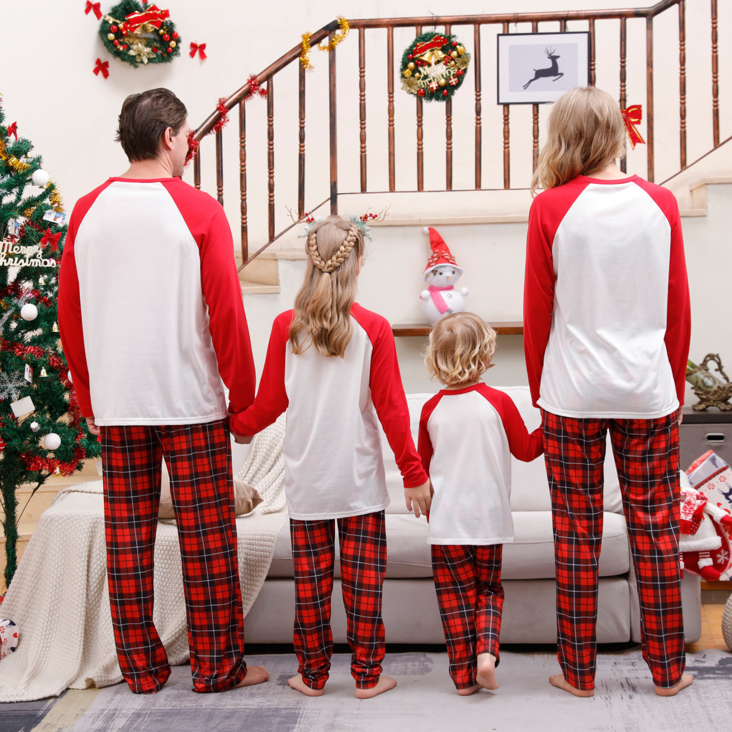 Personalized Matching Family Christmas Pajamas Set | CWFamily08