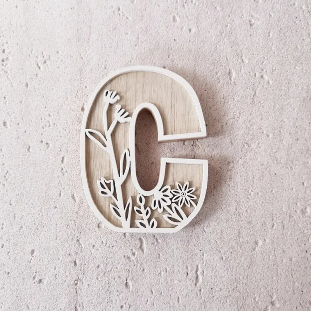 Wildflower Wall Wooden Alphabet Letters Boho Name Sign | CWToy96