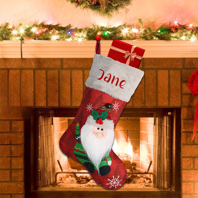 Personalized Embroidered 3D Christmas Stocking | MCGift43