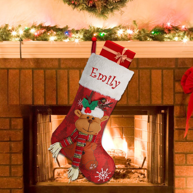 Personalized Embroidered 3D Christmas Stocking | MCGift43