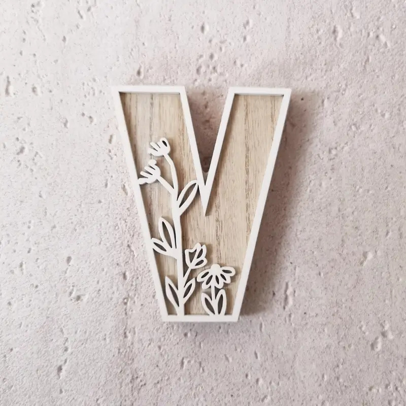 Wildflower Wall Wooden Alphabet Letters Boho Name Sign | CWToy96