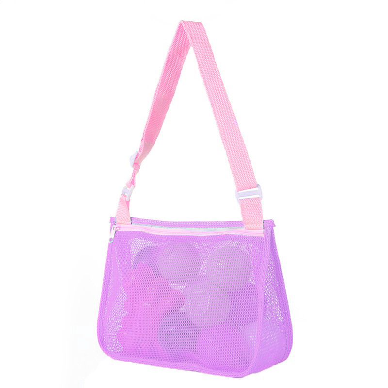 Personalized Seashell Zipper Mesh Beach Bag | CWBeach50