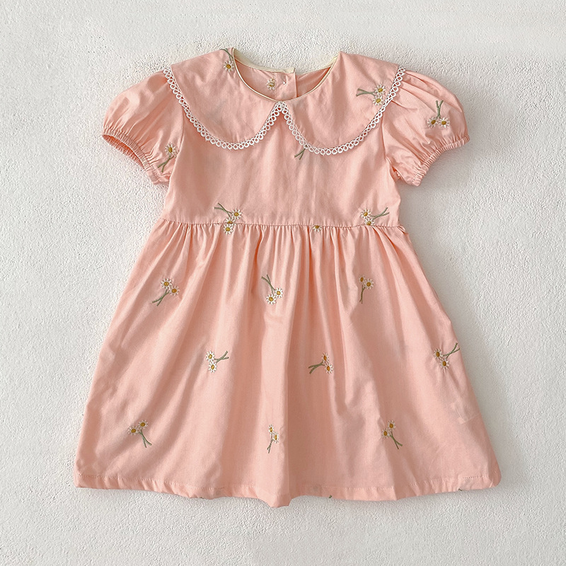 Personalized Girl's Monogrammed Floral Cotton Dress | CWBaby440