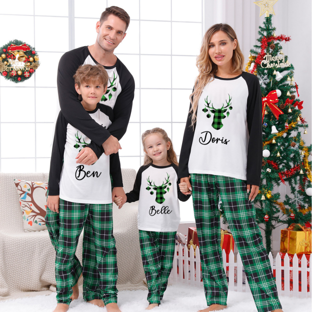 Personalized Matching Family Christmas Pajamas Set | CWFamily05