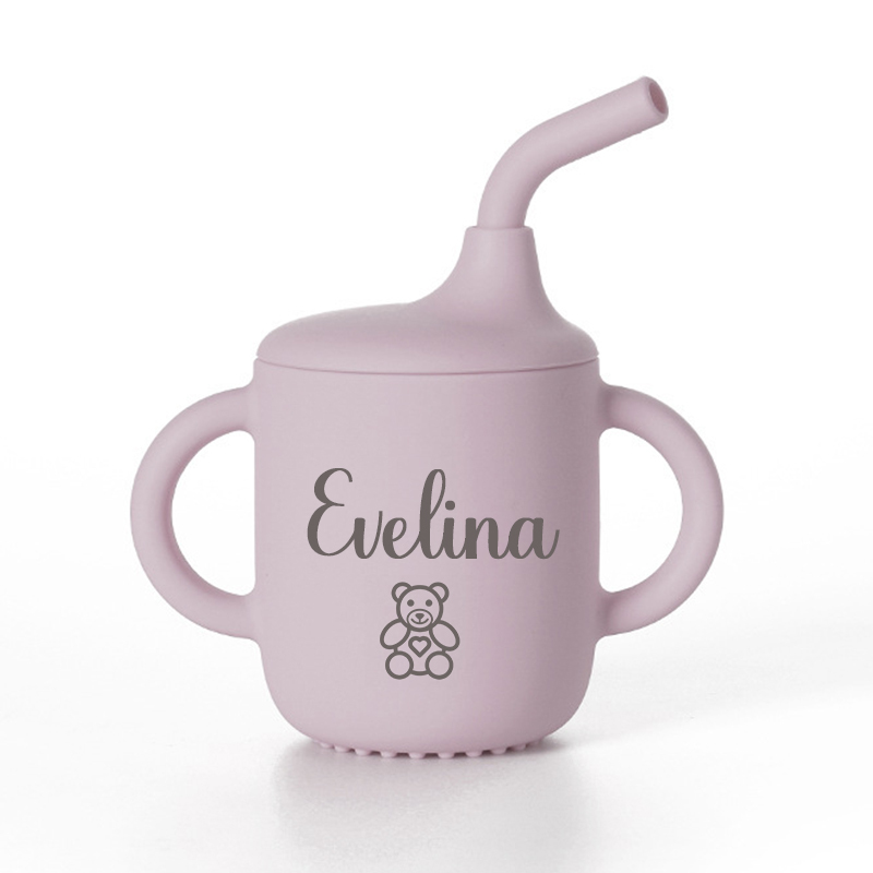 Personalised Baby Food Grade Sippy Silicone Cup | CWBaby5301