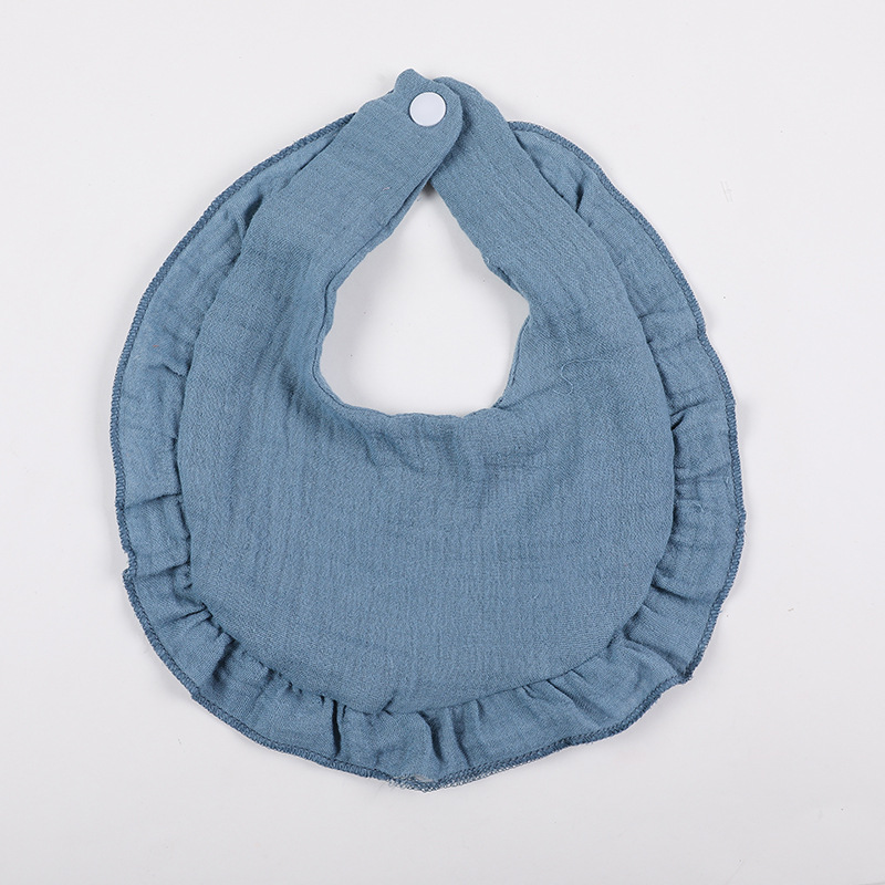 Personalized Embroidered Flowers Letter Baby Cotton Gauze Bibs | CWBaby224