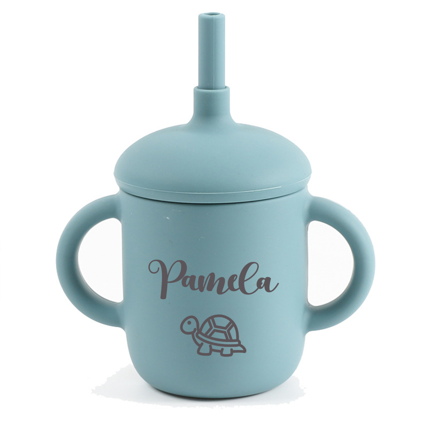 Personalised Baby Food Grade Sippy Silicone Cup  | CWBaby54
