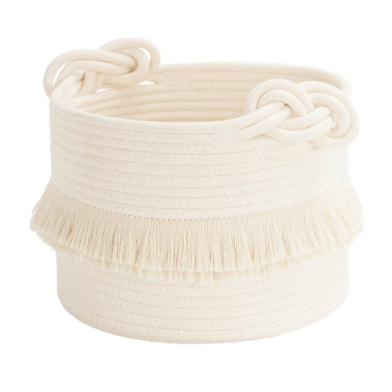 Personalized Knitted Wire Name Cotton Rope Basket | CWBaby91