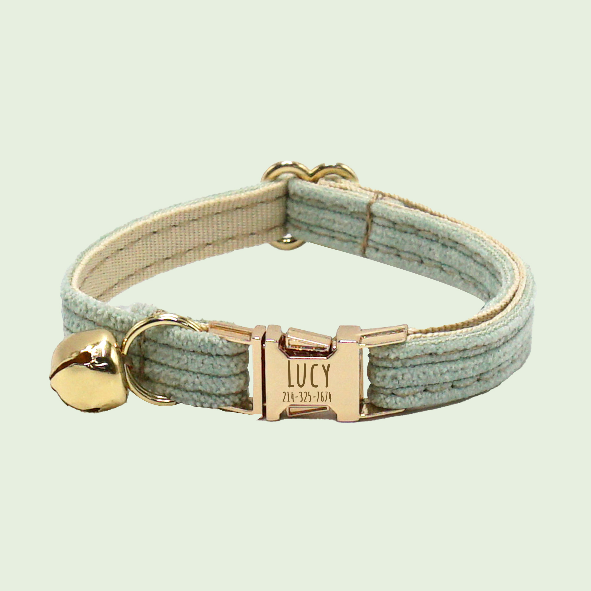 Personalized Velvet Engraved Cat Collar | BKPet95