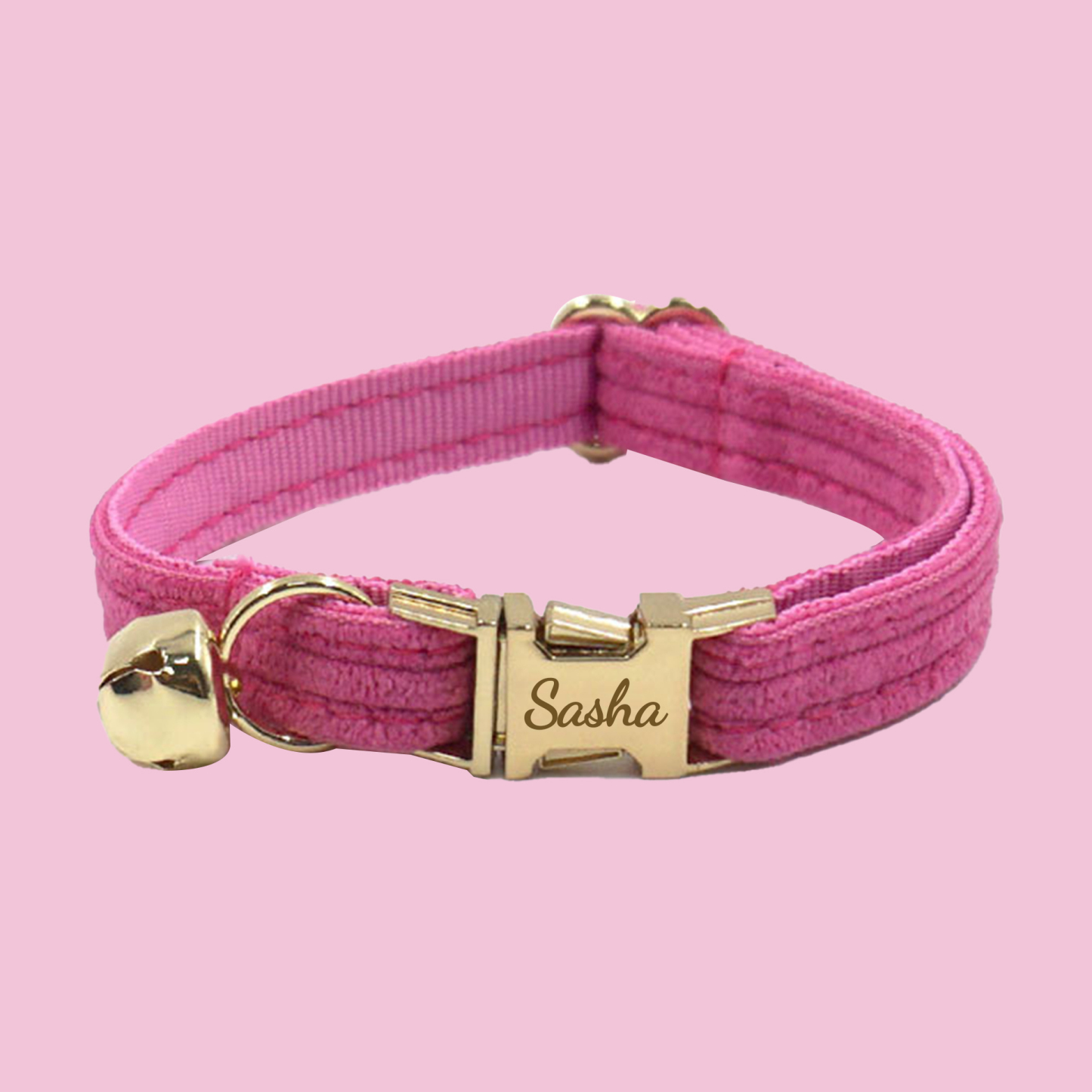 Personalized Velvet Engraved Cat Collar | BKPet95