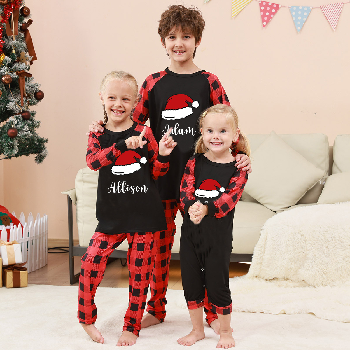 Personalized Matching Family Christmas Pajamas Set | CWFamily06